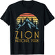 Vintage Retro Zion National Park Utah T Shirt T-Shirt - T-Shirt | Black