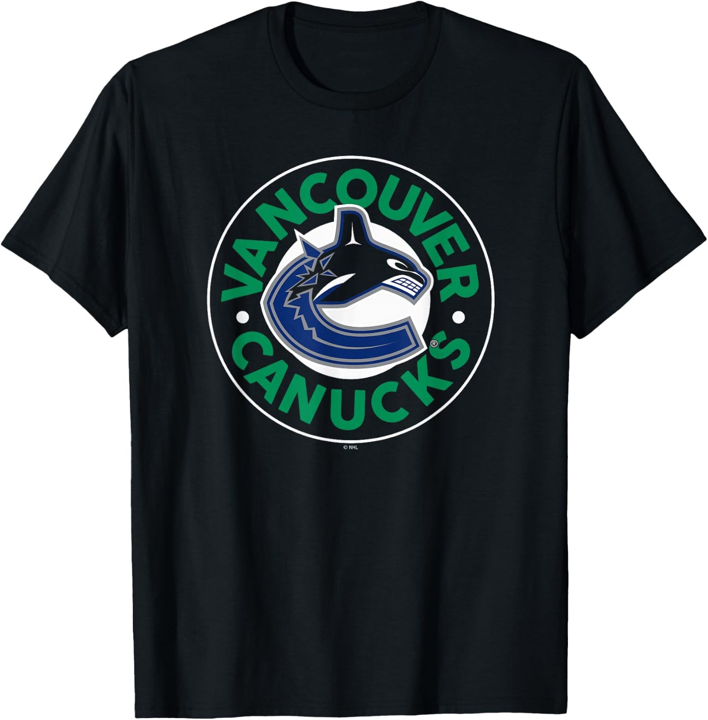 Vancouver Canucks Symbol Navy Blue Officially Licensed T-Shirt - T-Shirt | Black