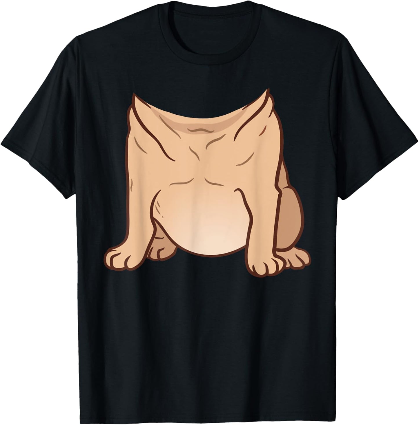 Pug Costume for Halloween Animal Body Cosplay T-Shirt - T-Shirt | Black