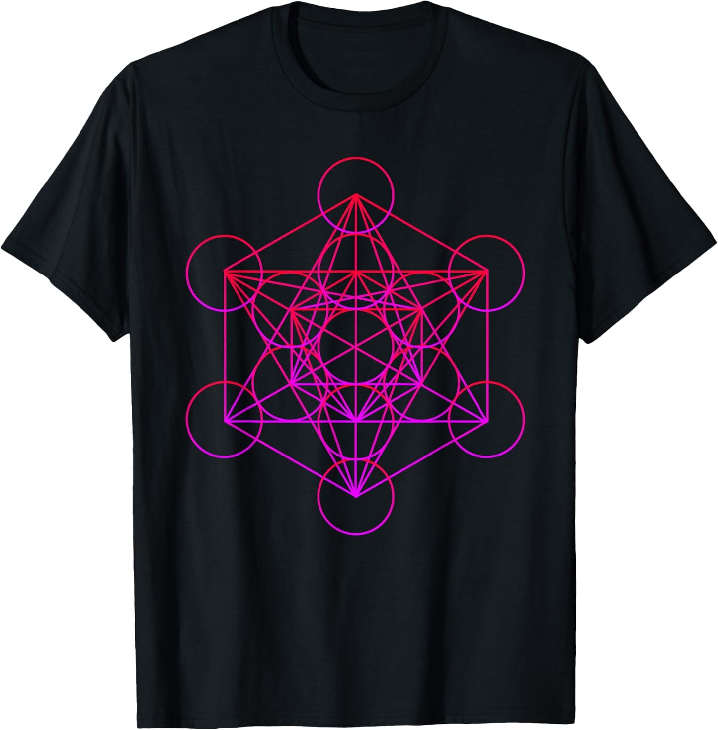 Dodecahedron Sacred Geometry T-Shirt - T-Shirt | Black