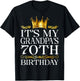 It's My Grandpa's 70th Birthday Happy Birthday 70 Years Old T-Shirt - T-Shirt | Black