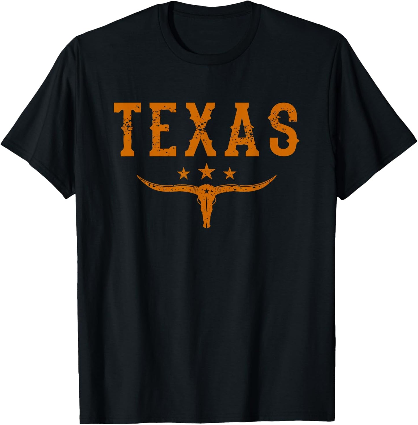 Distressed Texas State T-Shirt - T-Shirt | Black