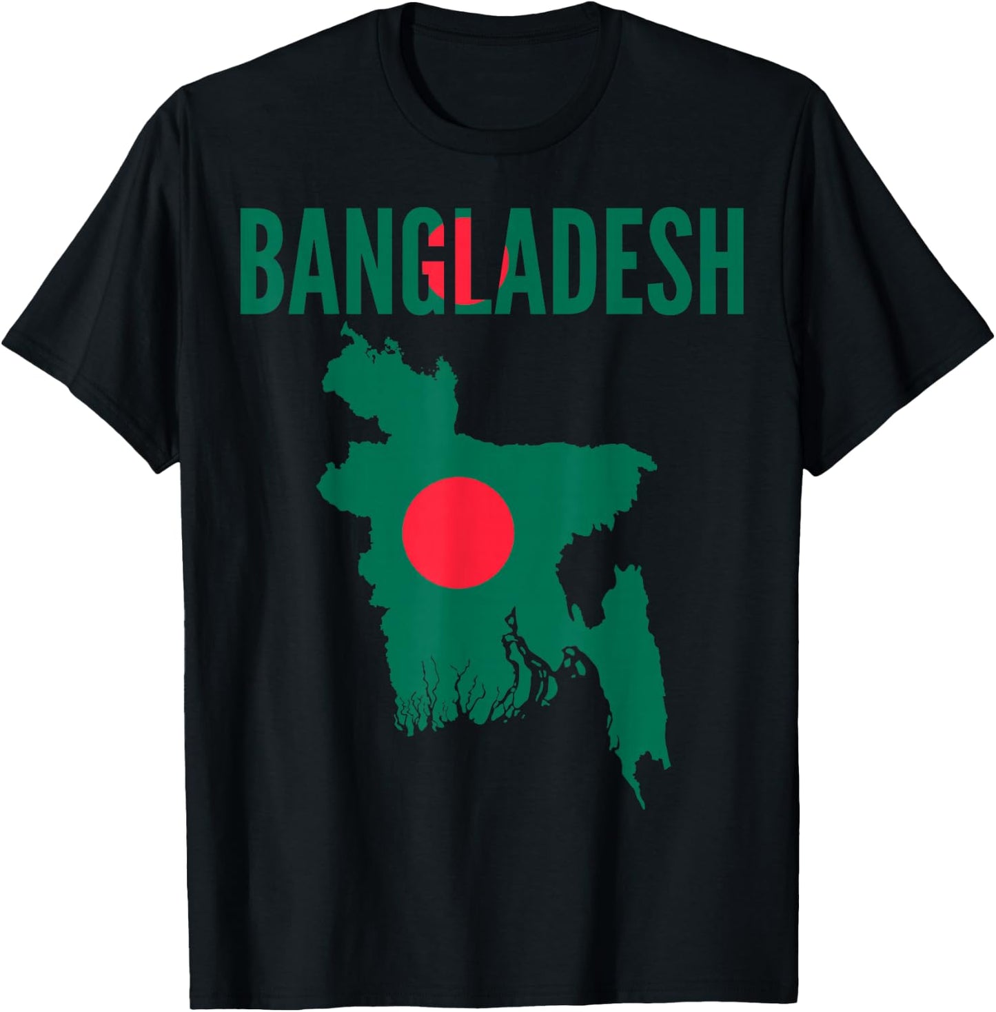 Bangladeshi - Bangladesh Country Map Flag T-Shirt - T-Shirt | Black