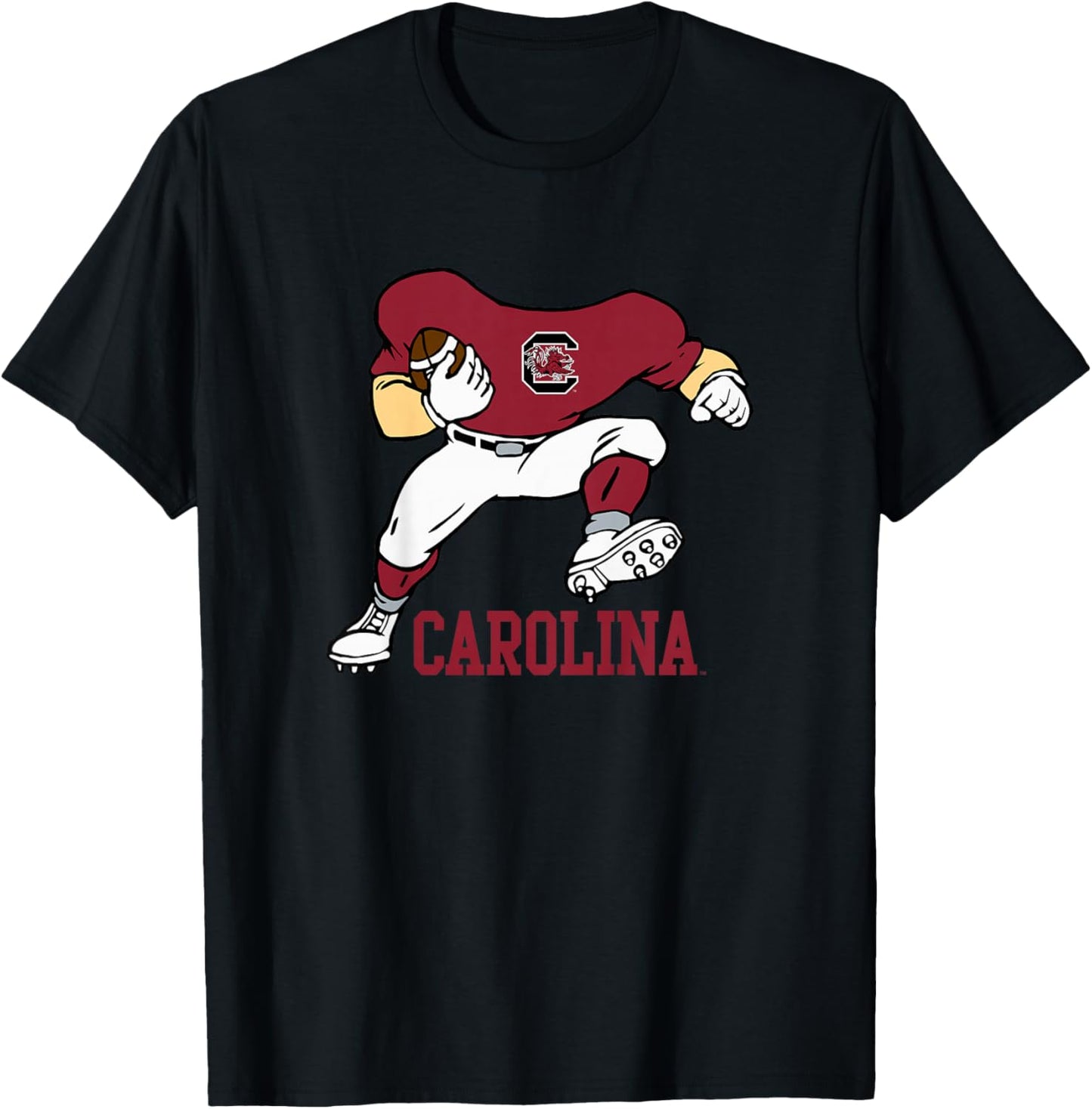 Kids South Carolina Gamecocks Kids Football Player Gray T-Shirt - T-Shirt | Black