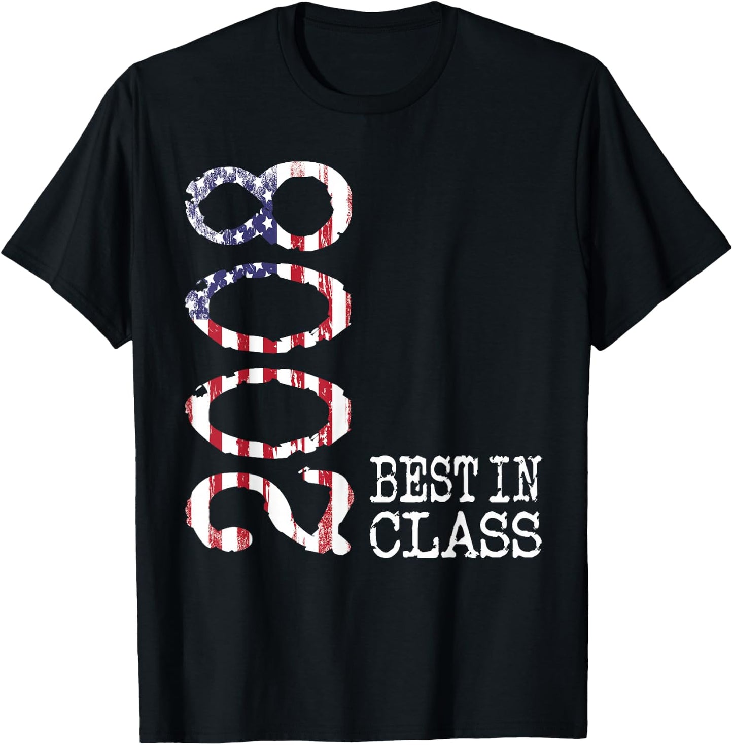 2008 Best in Class, Bold Vintage Flag 2008 Birthday Gift T-Shirt - T-Shirt | Black