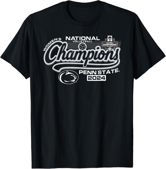 Penn State Nittany Lions National Champs 2024 W Volleyball T-Shirt - T-Shirt | Black