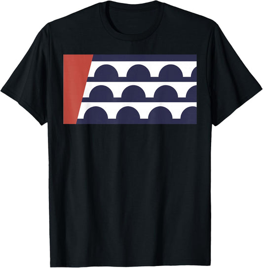 Flag of Des Moines Iowa T Shirt T-Shirt - T-Shirt | Black