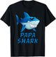 Papa Shark T-Shirt - T-Shirt | Black