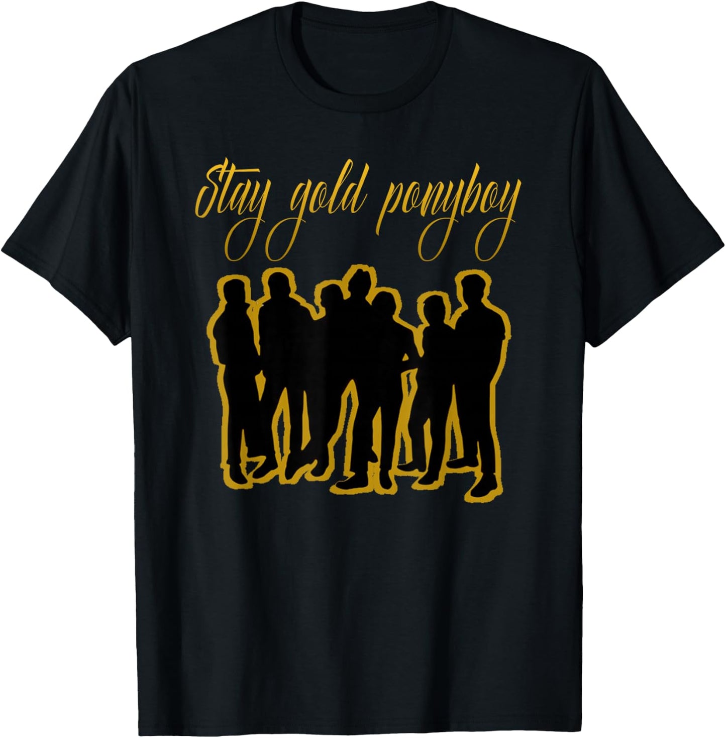 Stay Gold Ponyboy Vintage Classic T-Shirt - T-Shirt | Black
