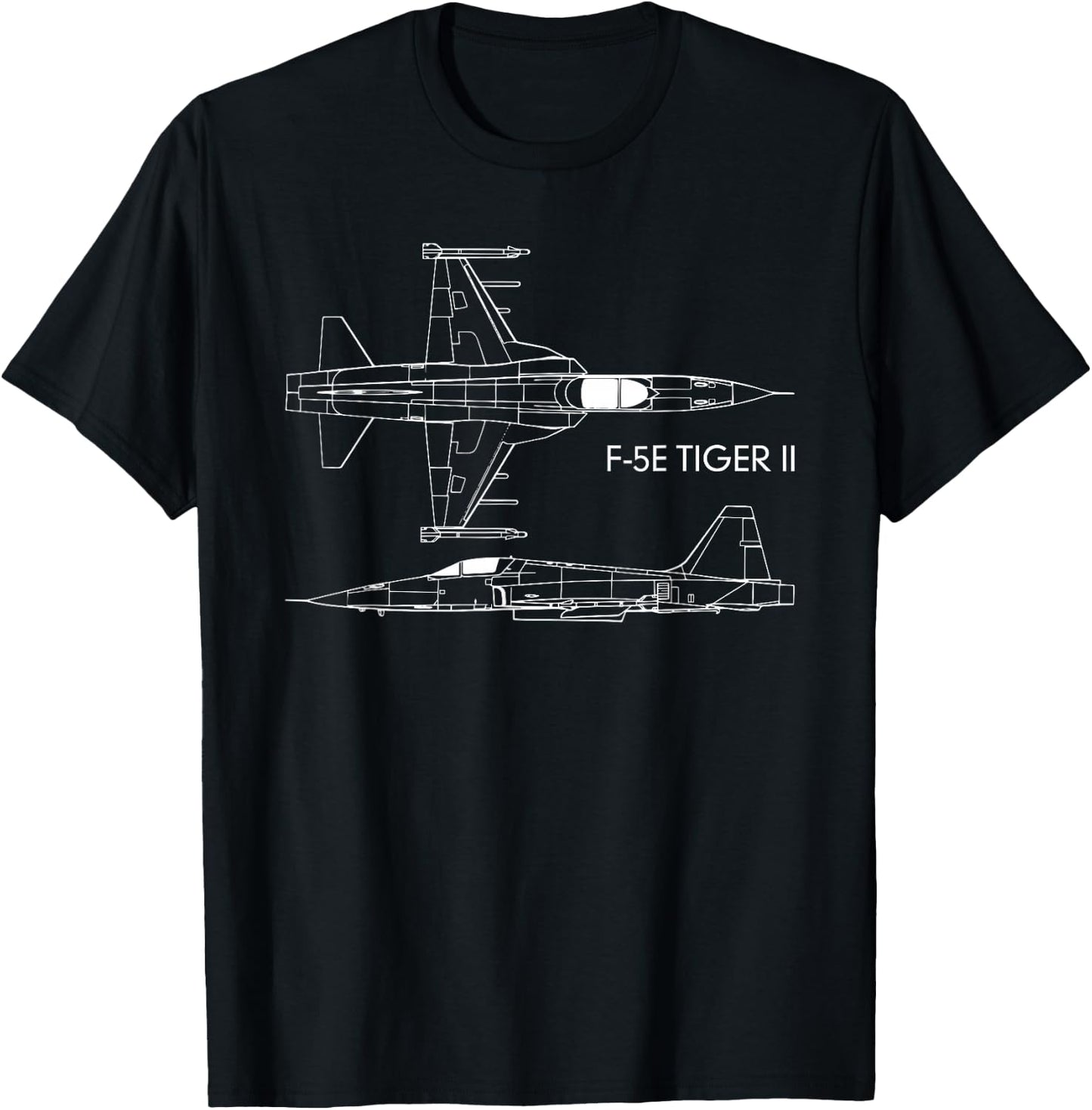 F-5E Tiger II Fighter Jet Plane Gift T-Shirt - T-Shirt | Black
