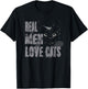 Real Men Love Cats T Shirt Awesome Cats Lover T-Shirt - T-Shirt | Black