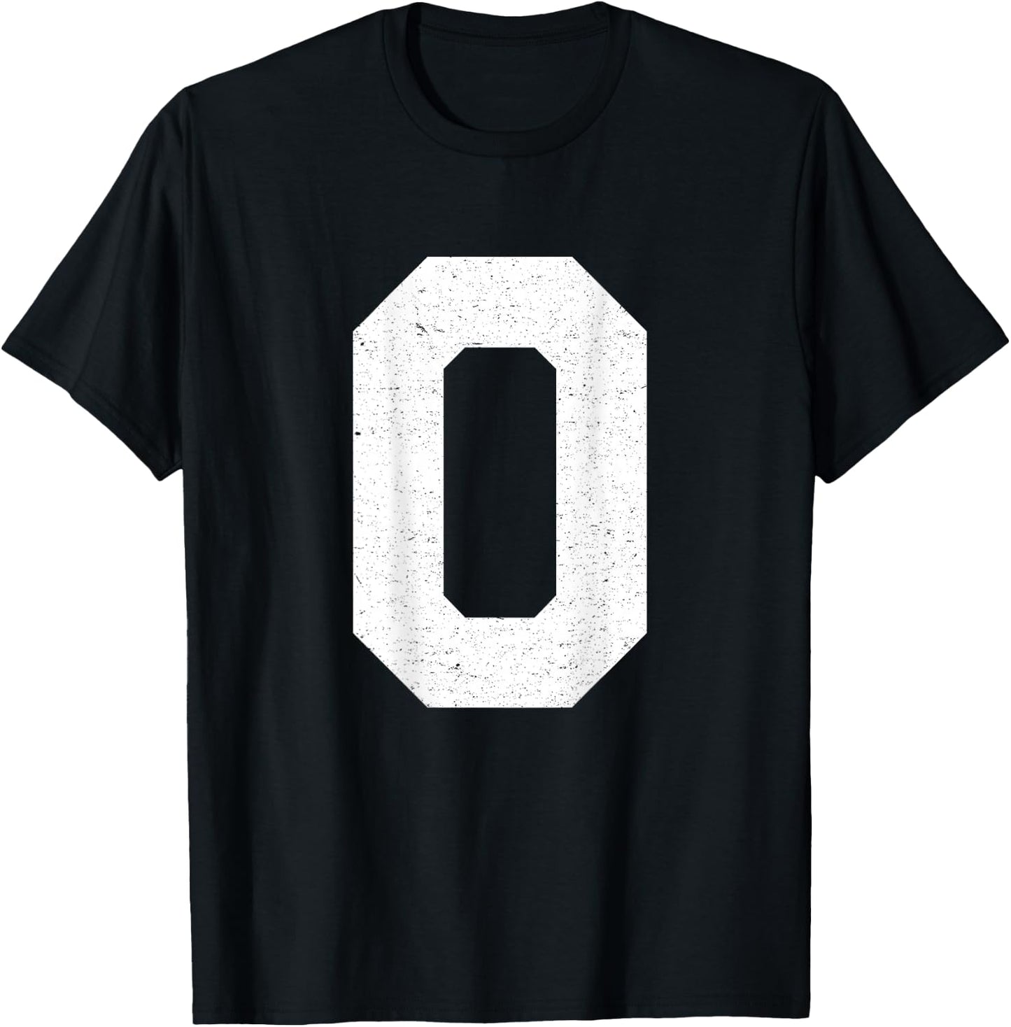 #0 Jersey Uniform Varsity Sports Number T-Shirt - T-Shirt | Black