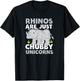 Rhinos Are Just Chubby Unicorns Funny T Shirt T-Shirt - T-Shirt | Black
