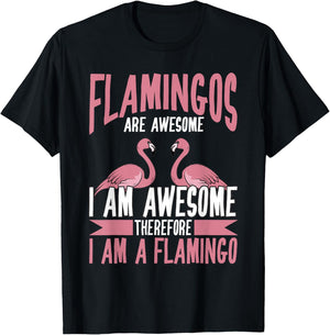 Cool Flamingo Novelty Women Pink Bird Flamingo Lover T-Shirt - T-Shirt | Black