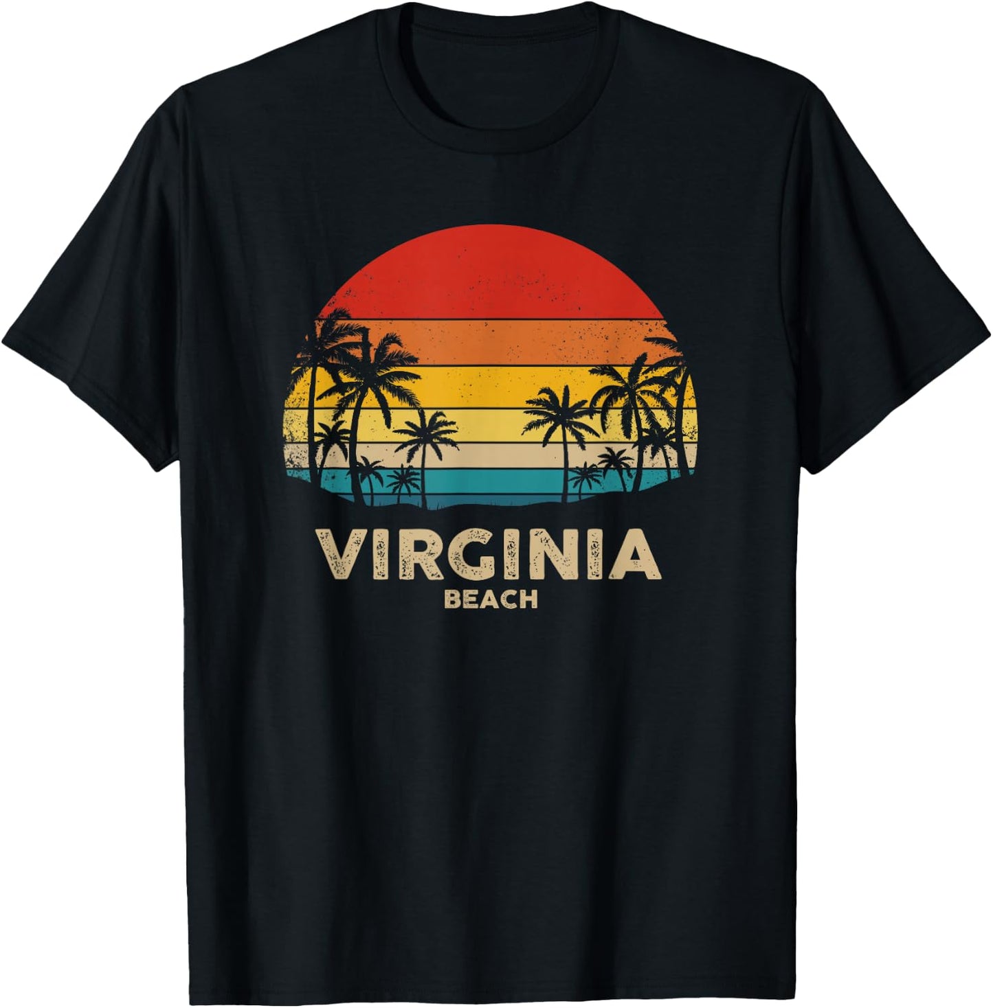 Vintage Virginia - Beach Souvenir T-Shirt - T-Shirt | Black