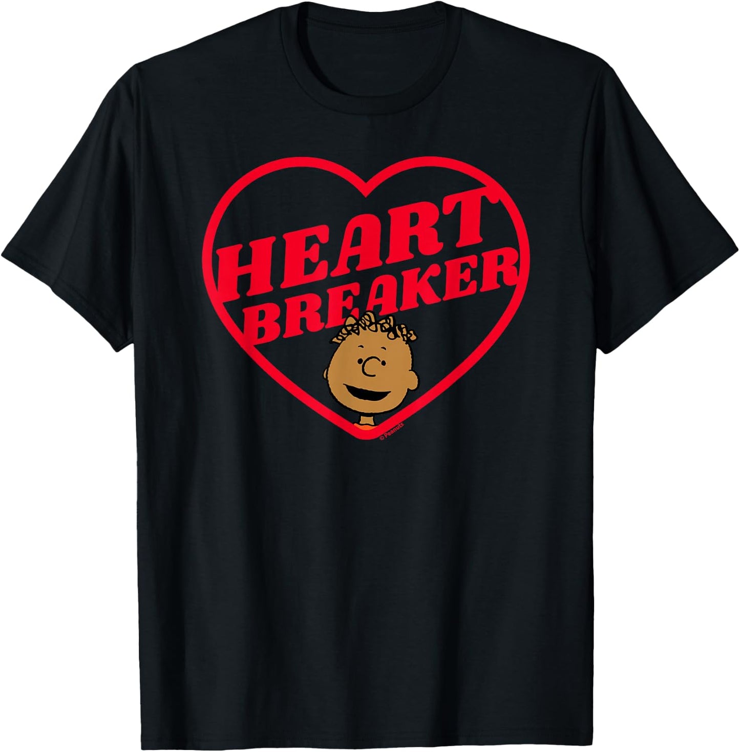 Peanuts Heartbreaker Franklin T-Shirt - T-Shirt | Black