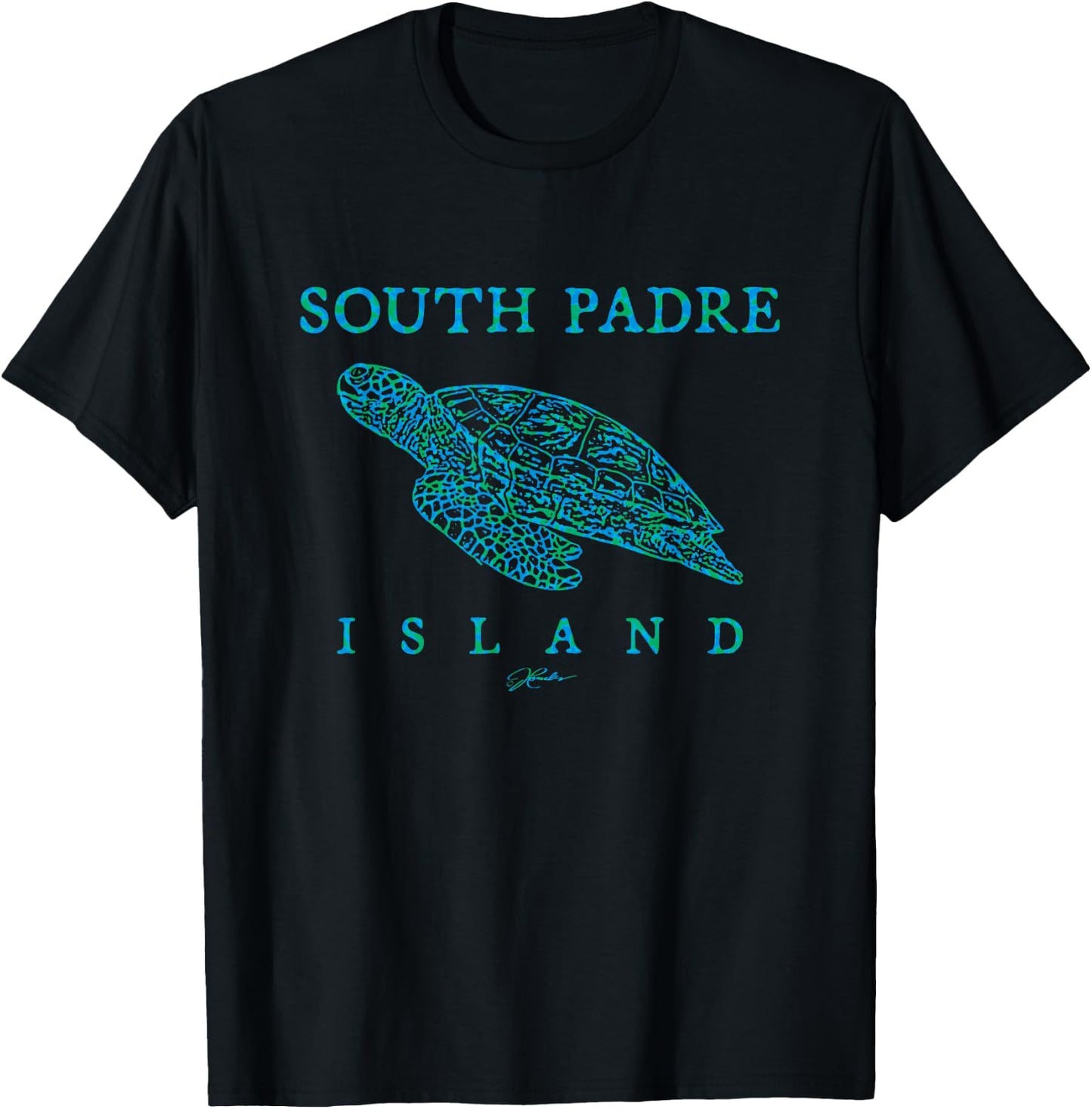 JCombs: South Padre Island, TX, Gliding Sea Turtle T-Shirt - T-Shirt | Black