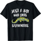 Just A Boy Who Loves Salamanders Lizard Gift T-Shirt - T-Shirt | Black