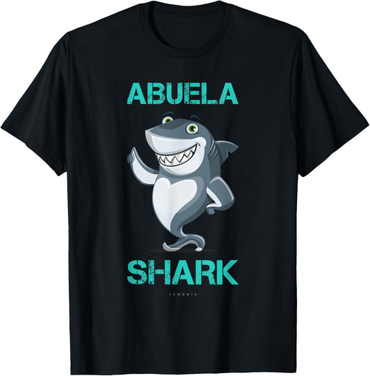 Abuela Shark Shirts: Funny Spanish Gift T-Shirt - T-Shirt | Black