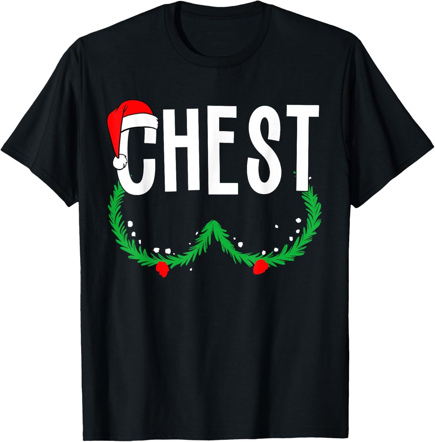 Chest Nuts Matching Chestnuts Funny Christmas Couples Chest T-Shirt - T-Shirt | Black