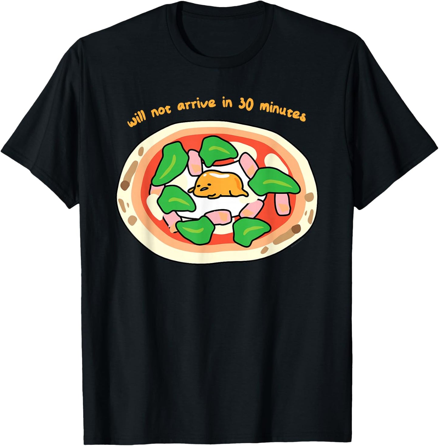 Gudetama the Lazy Egg Pizza Shirt T-Shirt - T-Shirt | Black