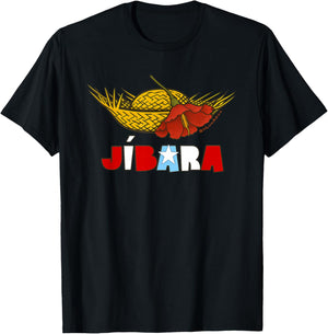 Puerto Rican Jibaro Pava Vibrant MAGA Flower Boricua Jibara T-Shirt - T-Shirt | Black