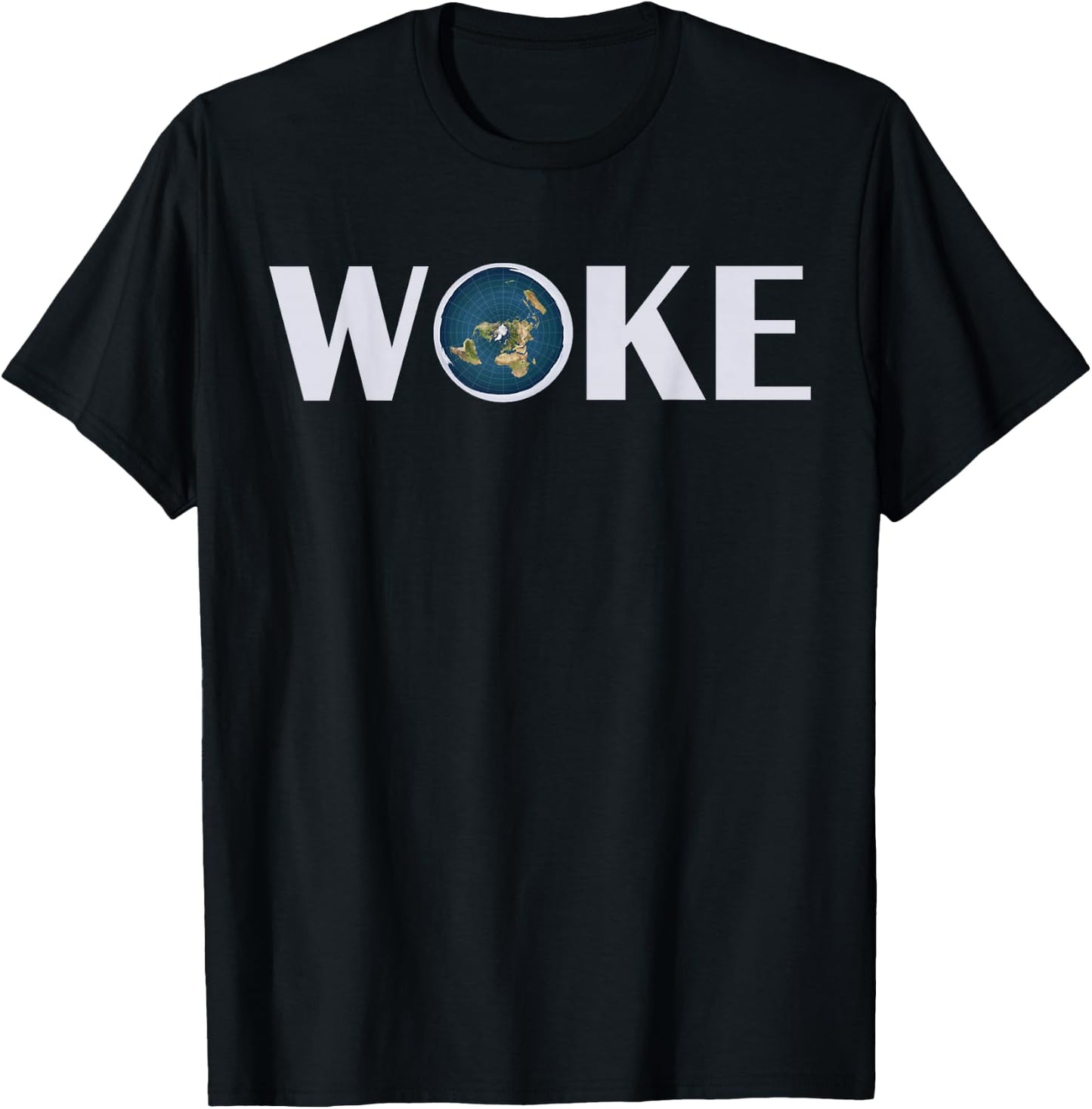 Woke T Shirt Flat Earth Society Planet Women Gift T-Shirt - T-Shirt | Black