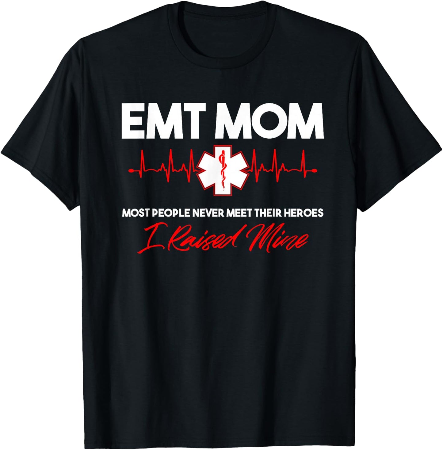 EMT Mom-Emergency Medical EMS Paramedics-EMR Gift Small T-Shirt - T-Shirt | Black