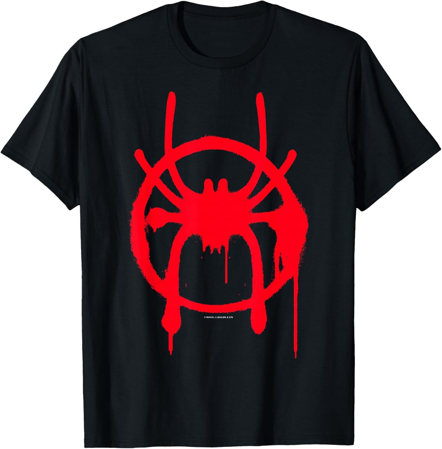 Marvel Spider-Man Spiderverse Miles Symbol Tag T-Shirt - T-Shirt | Black