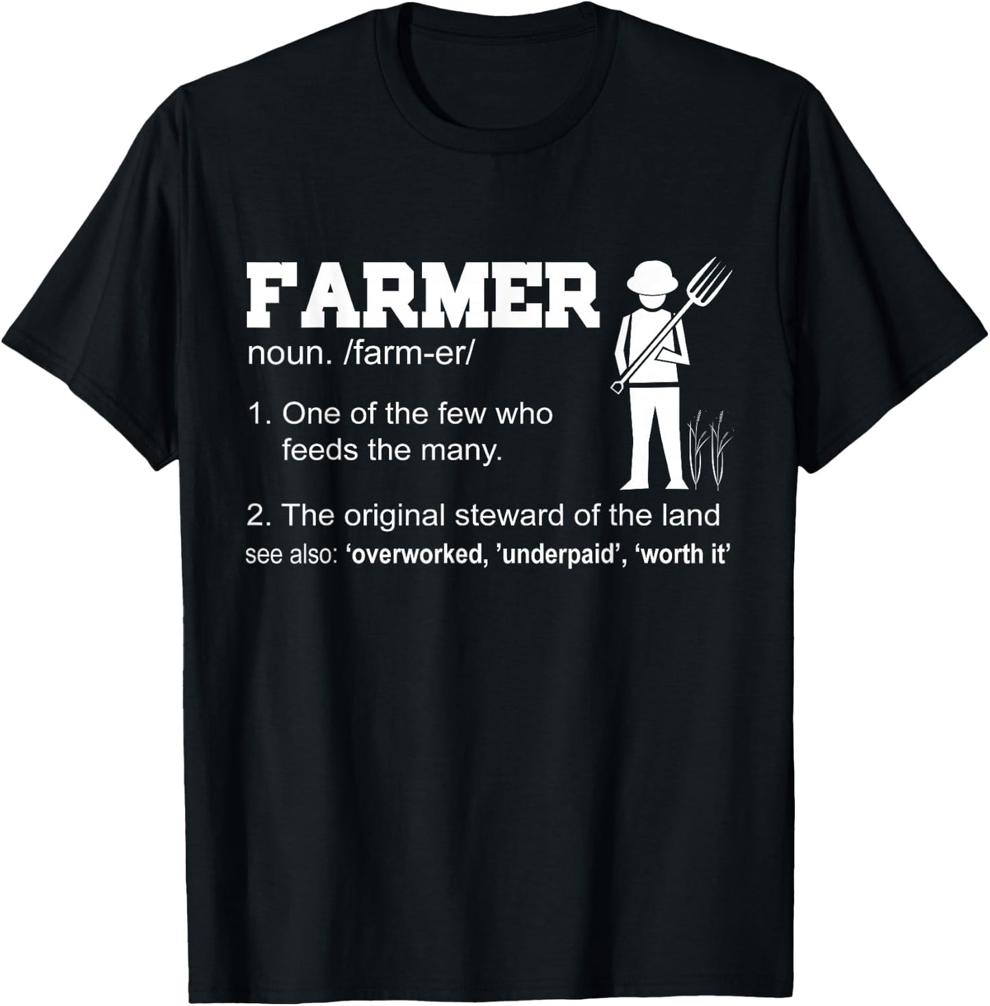 Farmer Funny - One Of The Few Who Feeds The Many T-Shirt - T-Shirt | Black