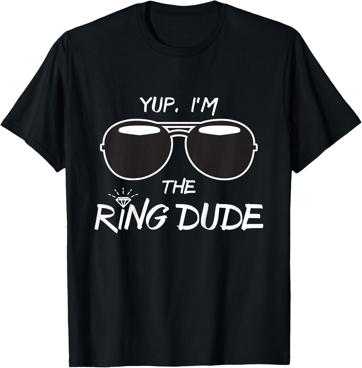 Yup I'm The Ring Dude - Funny Kids Ring Bearer T-Shirt - T-Shirt | Black
