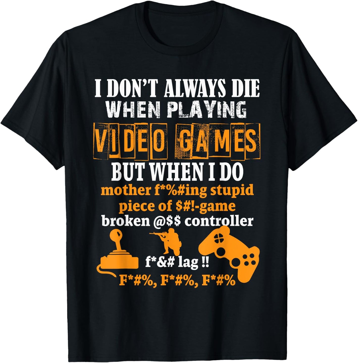 Video Games Funny Gamer for Console Gaming Fans T-Shirt - T-Shirt | Black
