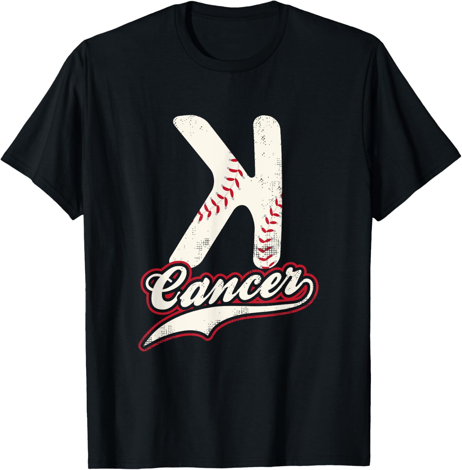 StriKe Out Cancer Trendy Baseball Shirt To Support T-Shirt - T-Shirt | Black