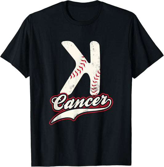 StriKe Out Cancer Trendy Baseball Shirt To Support T-Shirt - T-Shirt | Black