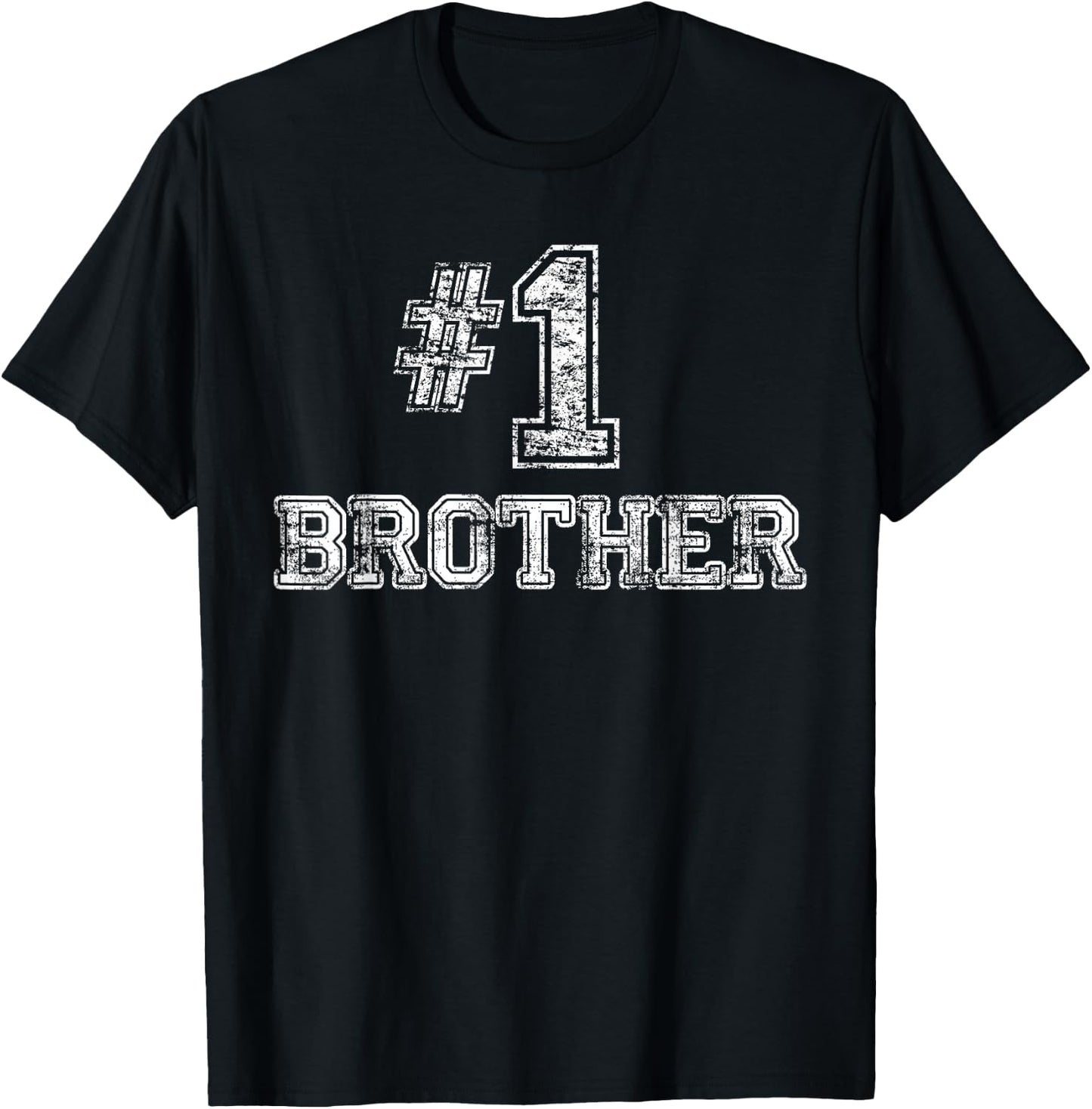 #1 Brother - Number One T-Shirt - T-Shirt | Black