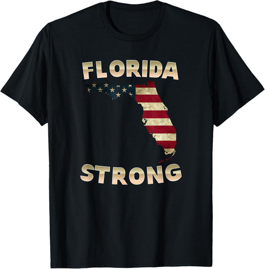 Florida Strong American Flag Cool FL Flags Women T-Shirt - T-Shirt | Black