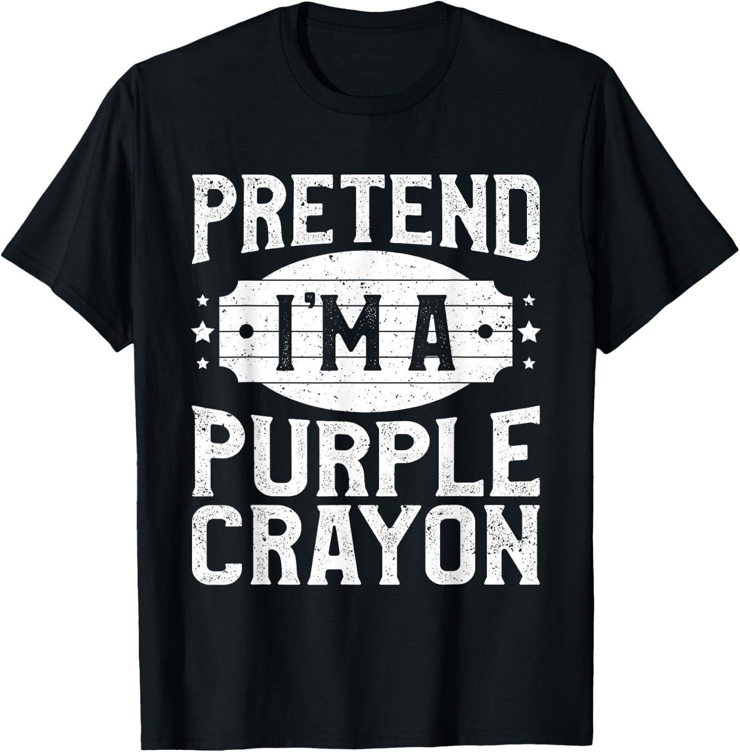 Pretend I'm A Purple Crayon Matching Costume Halloween Party T-Shirt - T-Shirt | Black