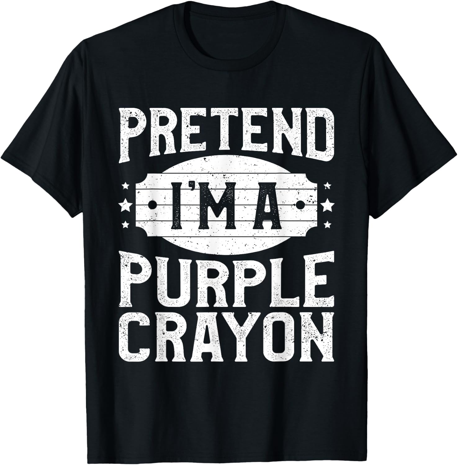 Pretend I'm A Purple Crayon Matching Costume Halloween Party T-Shirt - T-Shirt | Black