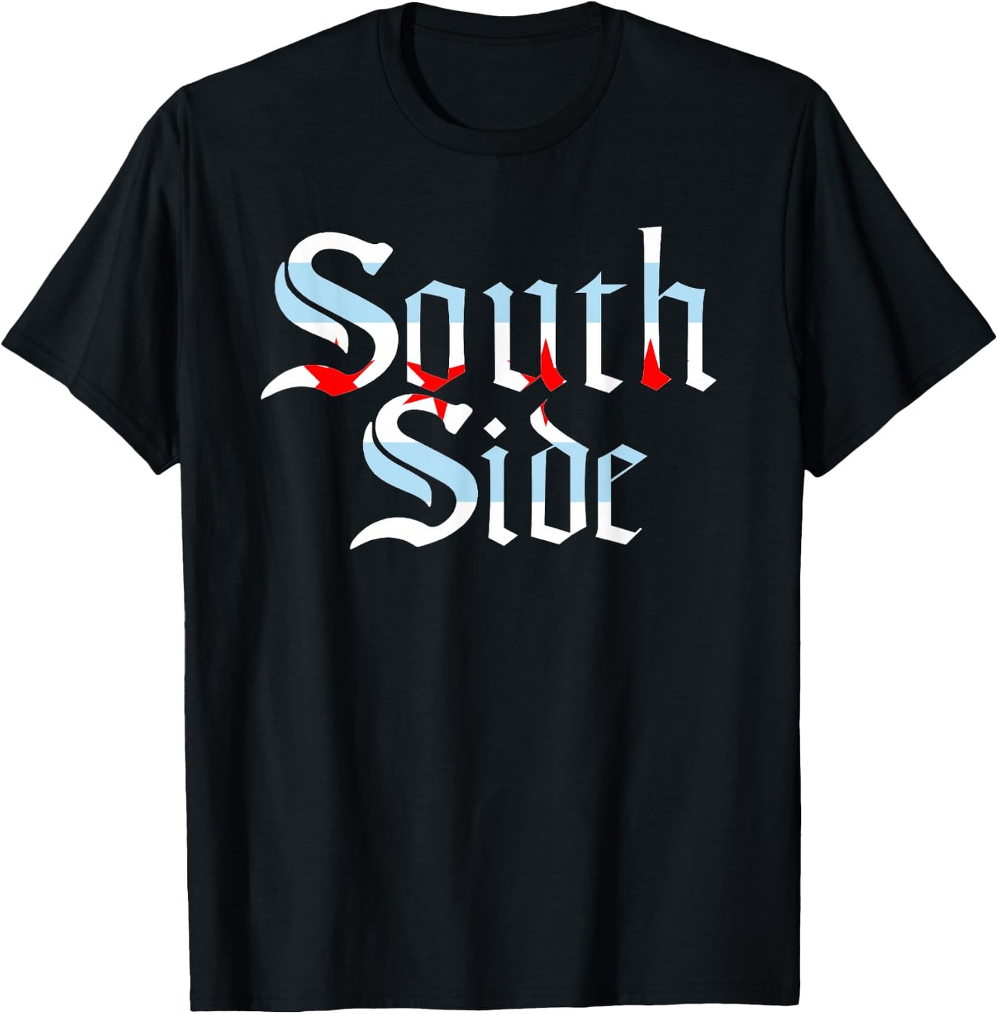 SOUTH SIDE Chicago Flag Local City T-Shirt - T-Shirt | Black