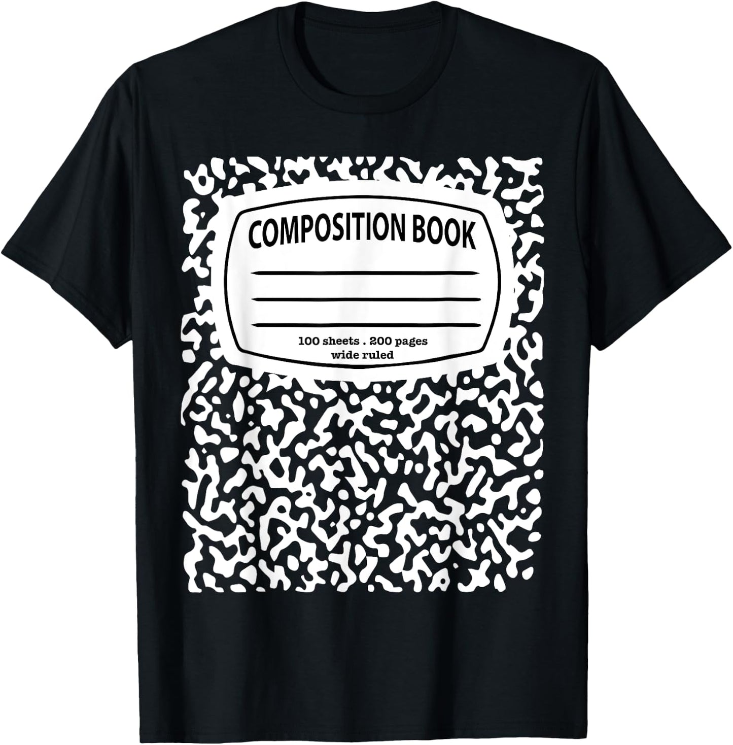 Composition Notebook Matching Teacher Group Halloween Outfit T-Shirt - T-Shirt | Black