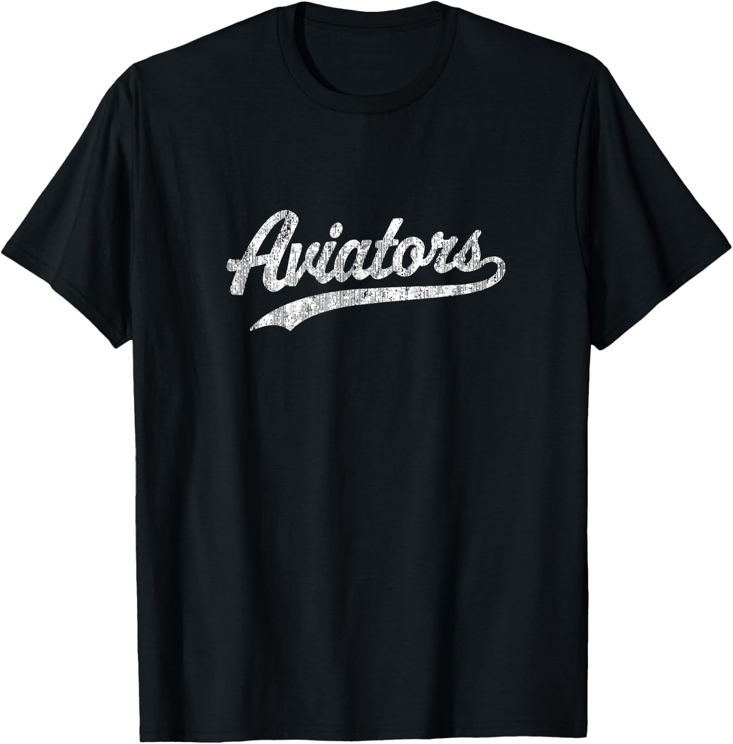 Aviators T Shirt Vintage Sports Name Design T-Shirt - T-Shirt | Black