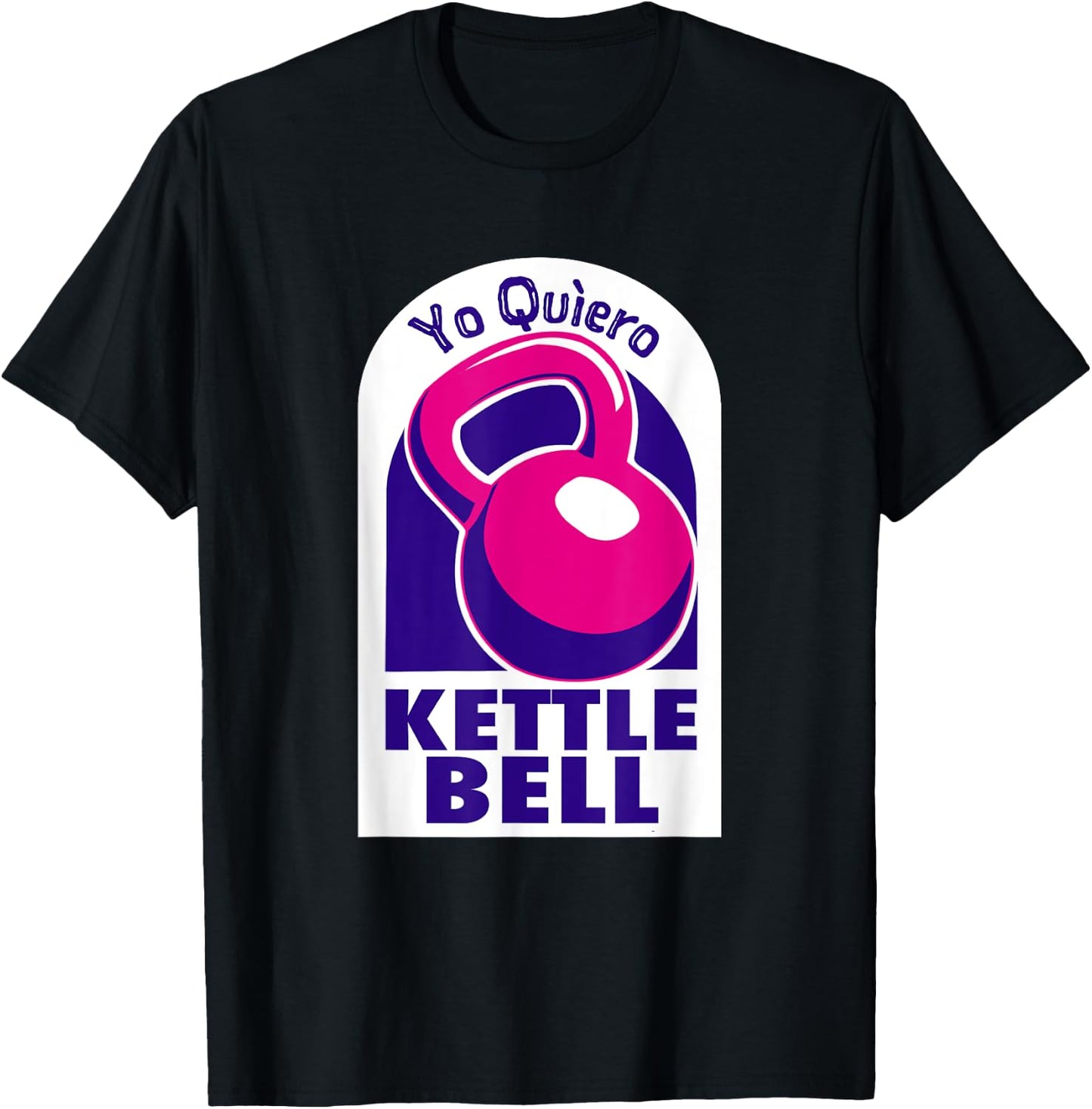 Kettlebell Workout Shirts and Tacos Kettlebell Yo Quiero Funny Black Small Classic Fit Short Sleeve T-Shirt - T-Shirt | Black