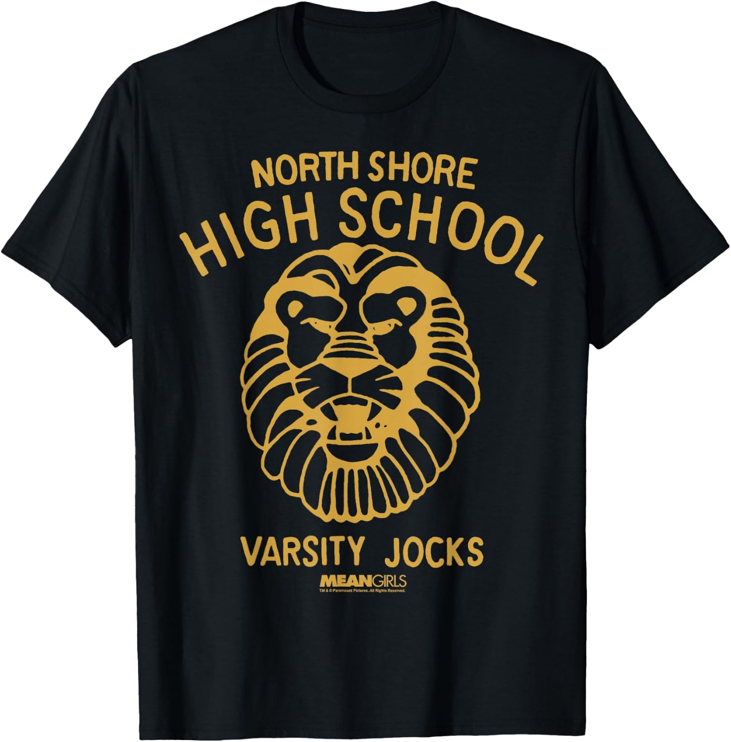 Mean Girls North Shore High School Lions Varisty Jocks Crest T-Shirt - T-Shirt | Black
