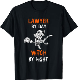 Lawyer By Day Witch By Night Shirt Halloween Costume T-Shirt - T-Shirt | Black