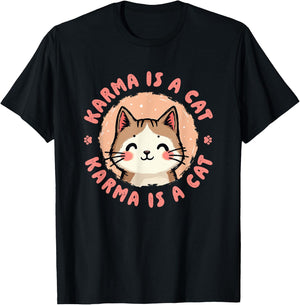Karma Cat T-Shirt - T-Shirt | Black