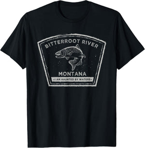 Bitterroot River Montana - Fly Fishing Shirt T-Shirt - T-Shirt | Black