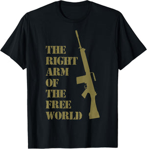 FN FAL fan t shirt 7.62 mm The right arm of the free world T-Shirt - T-Shirt | Black