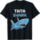 Tata Shark Funny Family T-Shirt - T-Shirt | Black