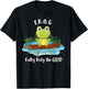 Fully Rely On God acronym F.R.O.G Cute Frog Pond Log T-Shirt - T-Shirt | Black