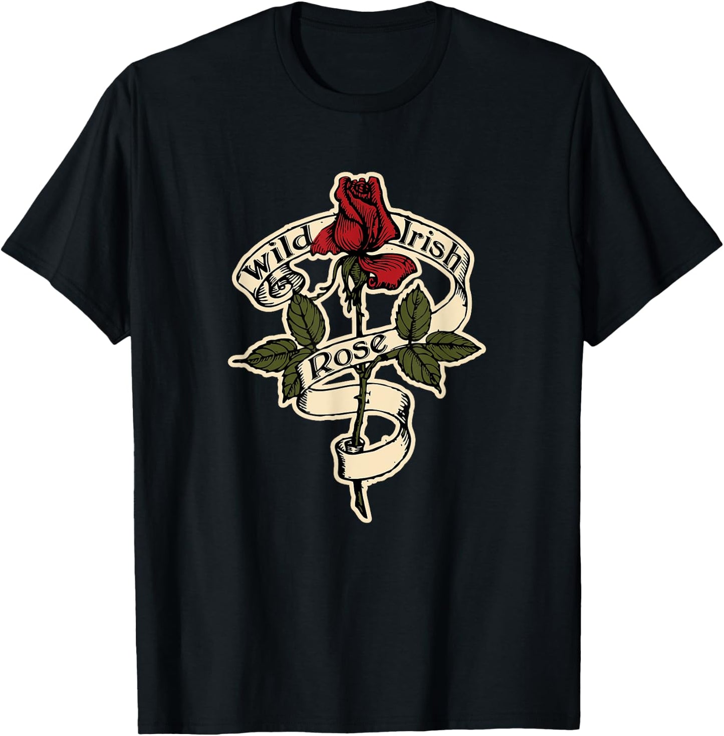 Wild Irish Rose shirt for St. Patrick's Day T-Shirt - T-Shirt | Black